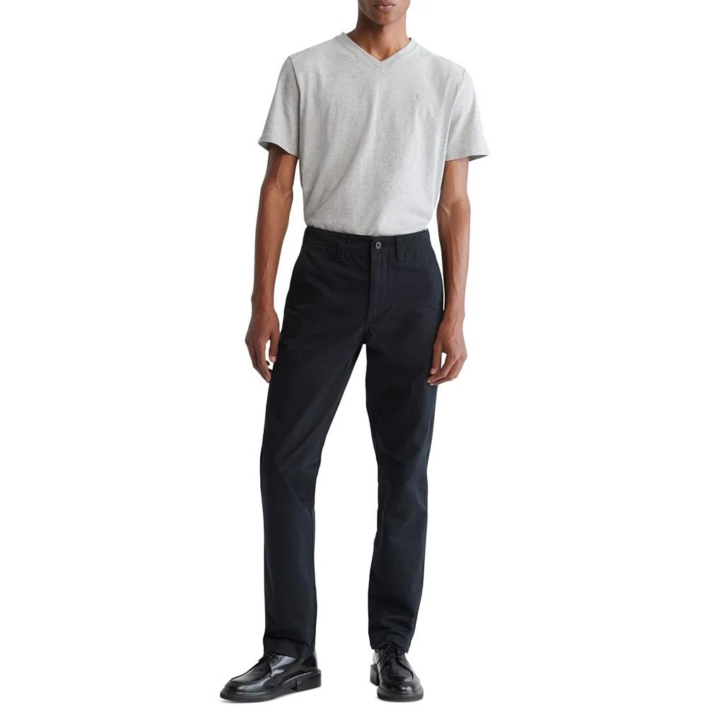 商品Calvin Klein|Men's Smooth Cotton Solid V-Neck T-Shirt,价格¥173,第4张图片详细描述