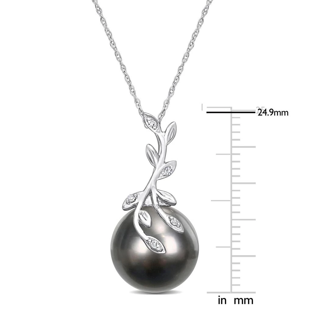 商品Julianna B|14k White Gold Cultured Pearl & Diamond Accent Necklace,价格¥3107,第2张图片详细描述