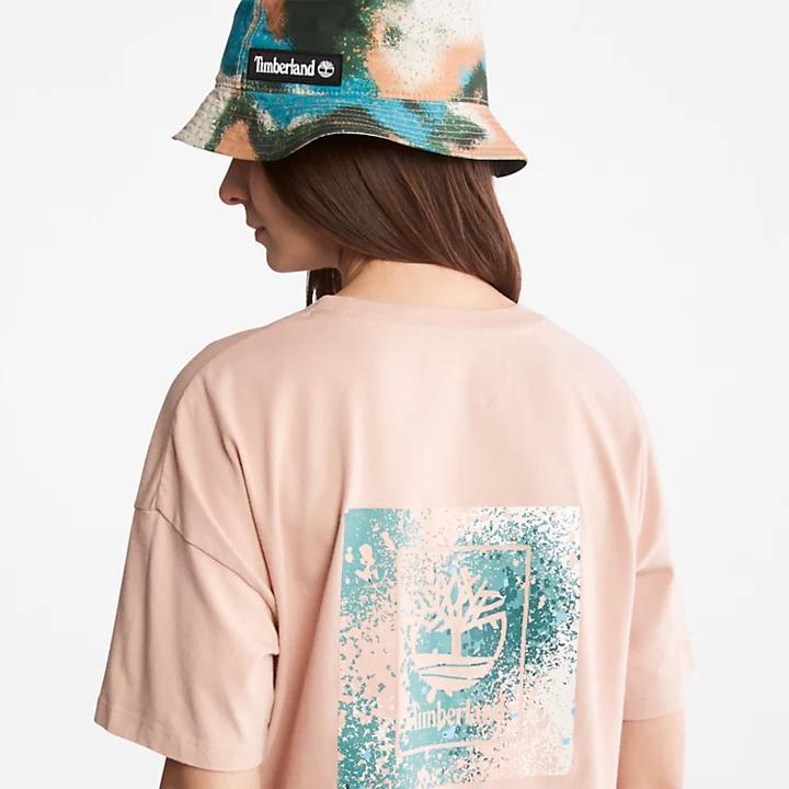 商品Timberland|Back Graphic Logo T-Shirt for Women in Pink,价格¥139,第7张图片详细描述