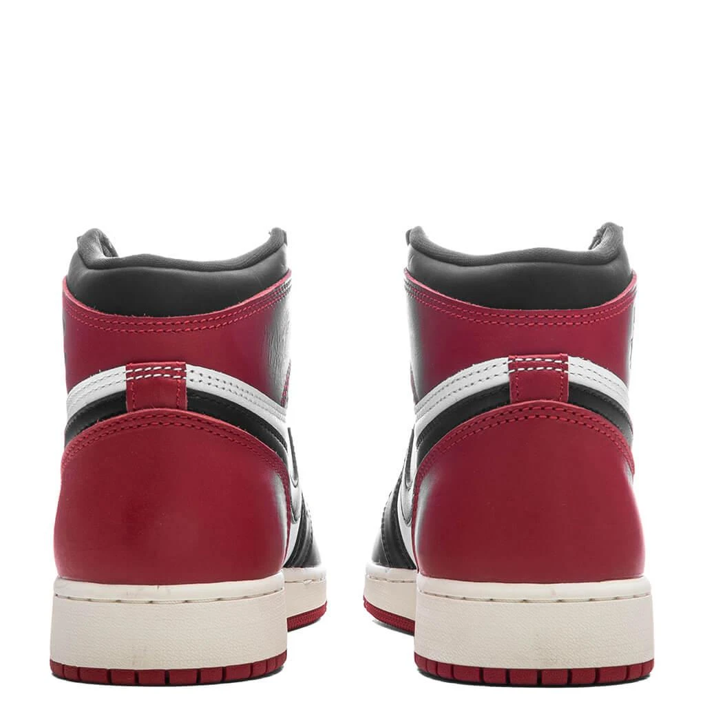 商品Jordan|Air Jordan 1 Retro High OG 'Black Toe Reimagined' (GS)  - White/Black/Varsity Red/Sail,价格¥822,第4张图片详细描述