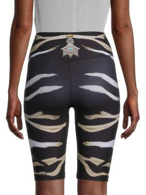 商品Camilla|Zebra-Print Bike Shorts,价格¥325,第2张图片详细描述