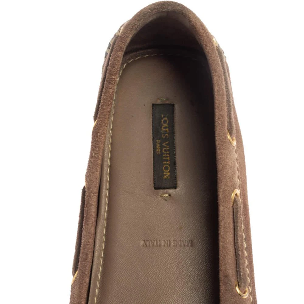 Louis Vuitton Brown Suede Bow Fringe Loafers Size 37 商品