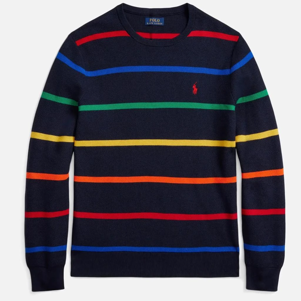 商品Ralph Lauren|Polo Ralph Lauren Men's Pima Cotton Jumper - Navy Heather Multi Stripe,价格¥731,第4张图片详细描述