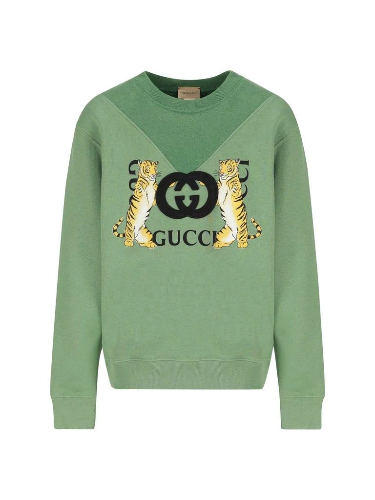 商品Gucci|Gucci Kids Logo Printed Crewneck Sweatshirt,价格¥1612,第1张图片