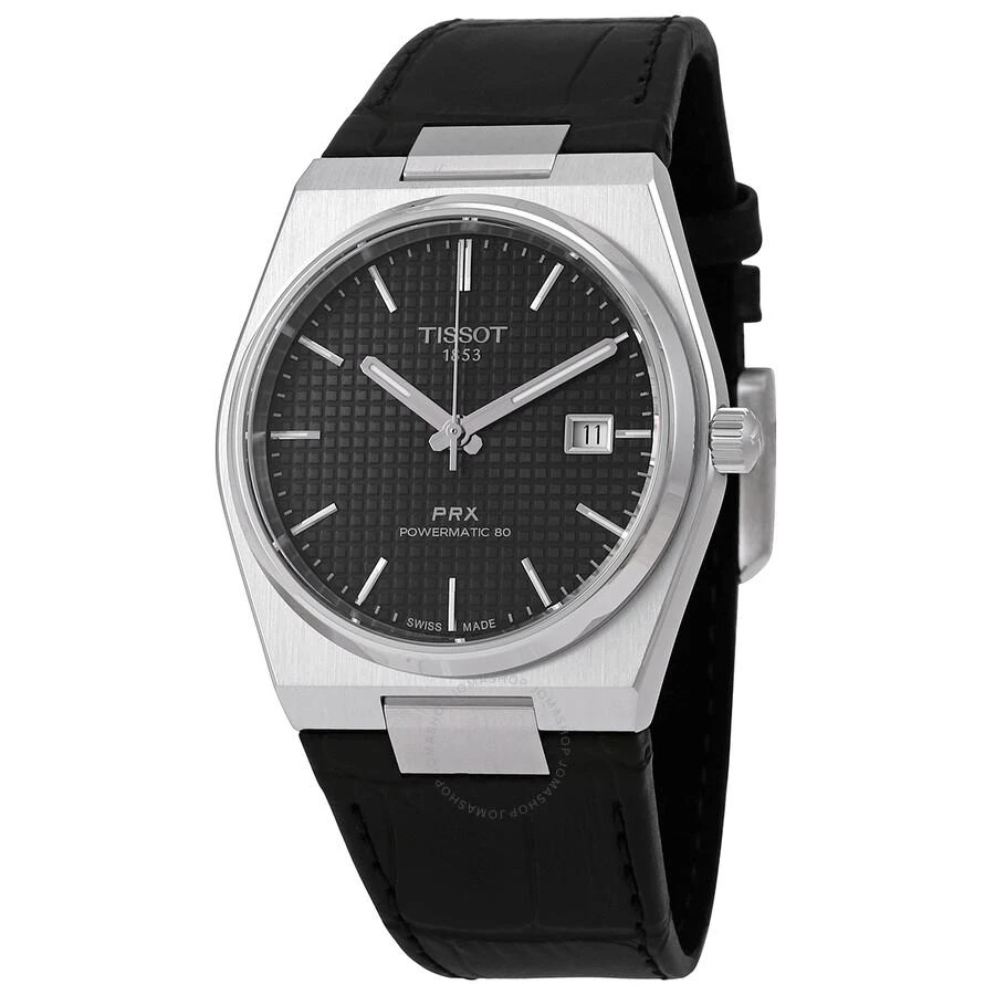 商品Tissot|PRX Powermatic 80 Automatic Black Dial Men's Watch T1374071605100,价格¥3488,第1张图片