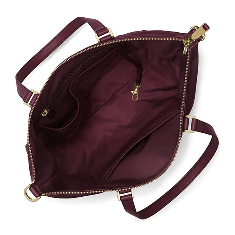 Michael Kors 迈克高仕 酒红色尼龙女士手提包 30F6GA3T3C-PLUM 商品