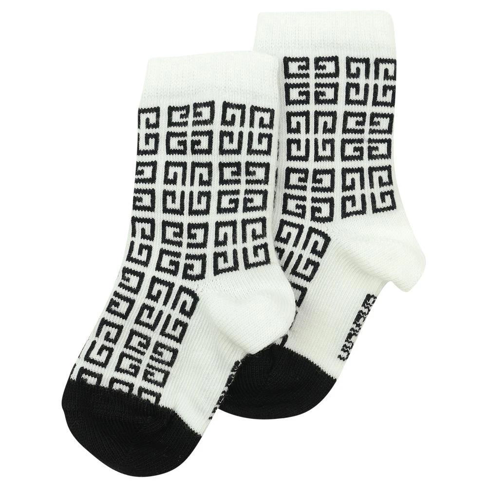 商品Givenchy|Baby Boys 2 Pack Socks White & Blue,价格¥224,第5张图片详细描述