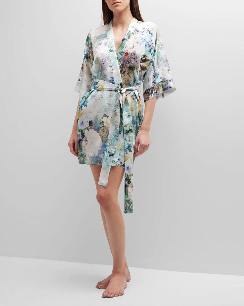 商品Christine Lingerie|Enchanted Short Floral-Print Silk Robe,价格¥1362,第1张图片