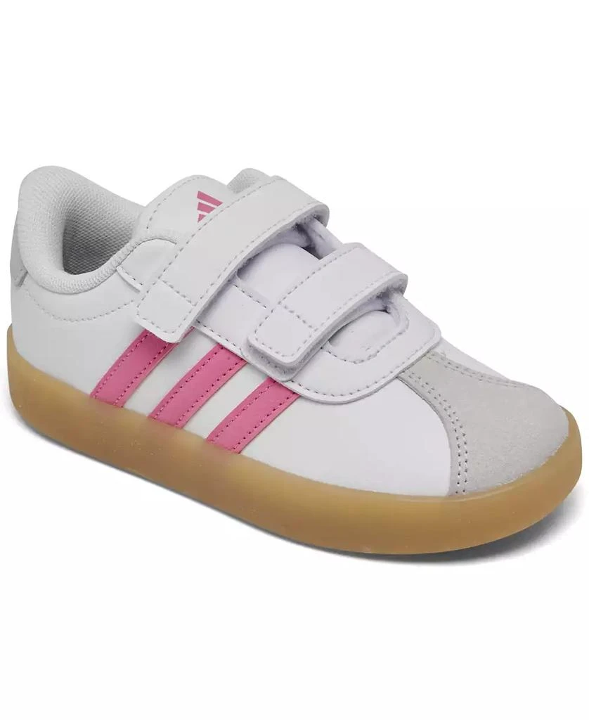 商品Adidas|Toddler Girls VL Court 3.0 Fastening Strap Casual Sneakers from Finish Line,价格¥380,第1张图片