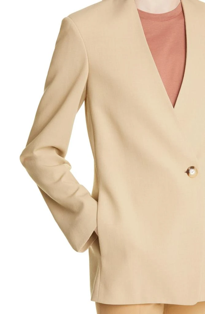 商品Vince|Collarless Wool Blend Blazer,价格¥2043,第4张图片详细描述