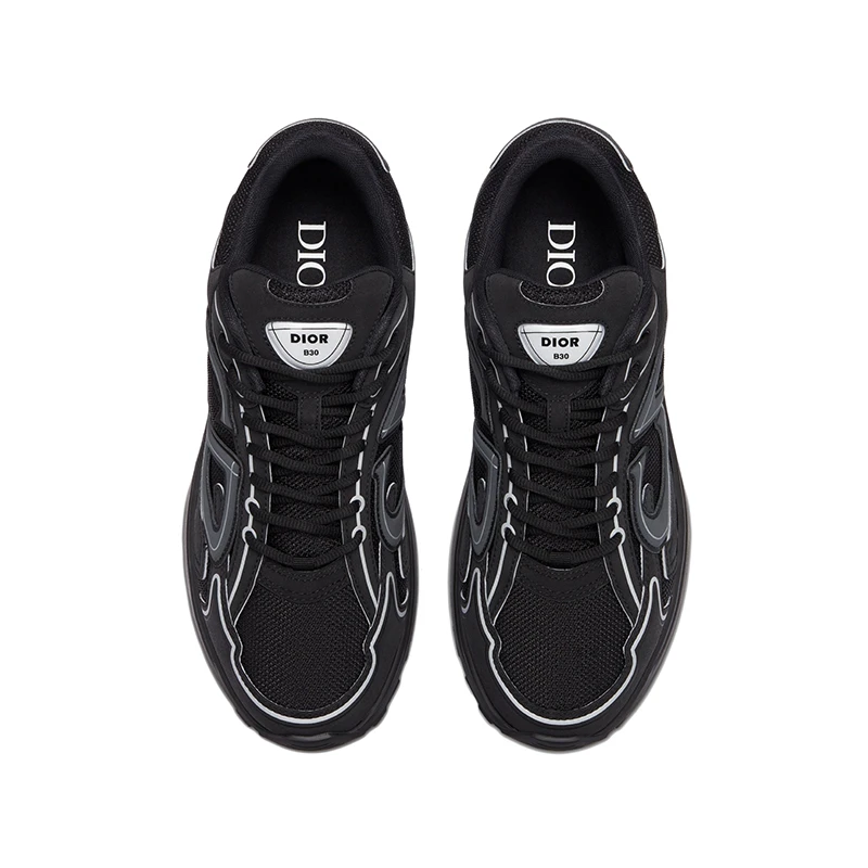 商�品Dior|Dior/迪奥 B30男黑色网眼织物拼接休闲低帮运动鞋,价格¥8099,第4张图片详细描述