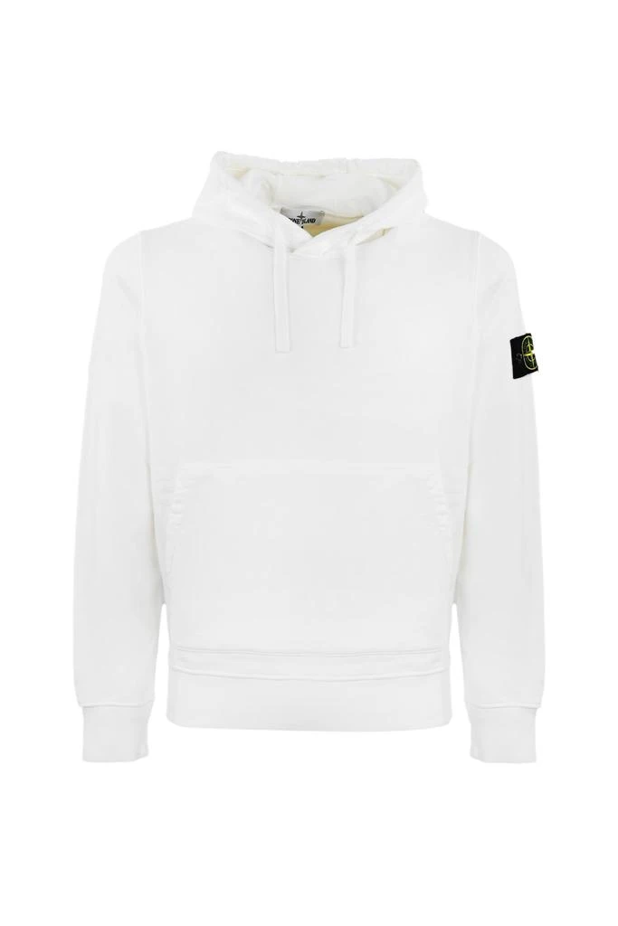 商品Stone Island|Stone Island Hooded Sweatshirt In Brushed Cotton,价格¥2273,第1张图片