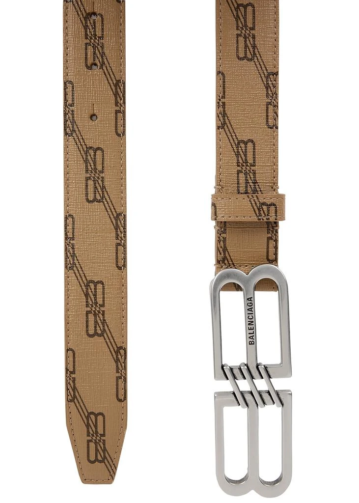 商品Balenciaga|BB brown monogrammed leather belt,价格¥1470,第3张图片详细描述