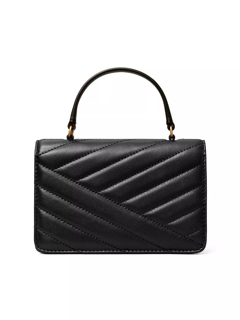 商品Tory Burch|Mini Kira Chevron Leather Top Handle Bag,价格¥2778,第4张图片详细描述