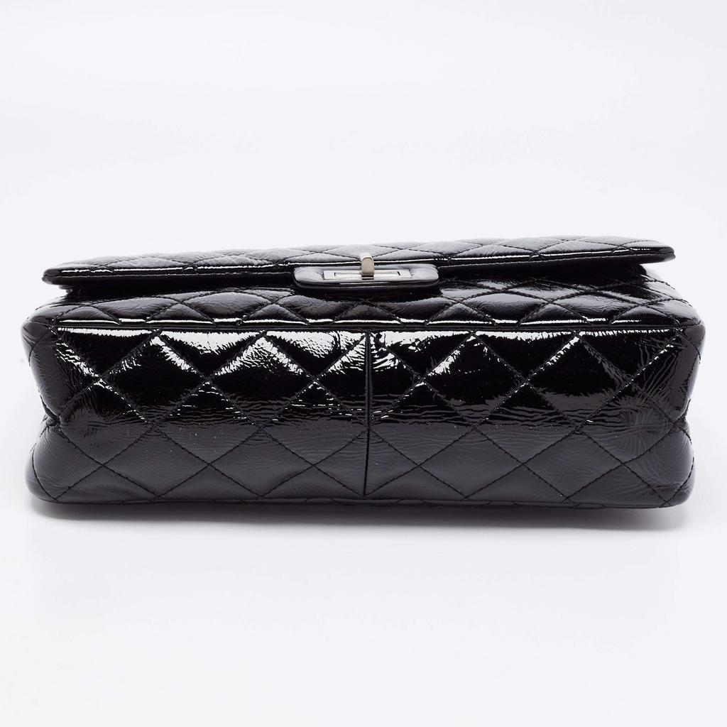 Chanel Black Quilted Patent Leather Reissue 2.55 Classic 227 Flap Bag商品第6张图片规格展示