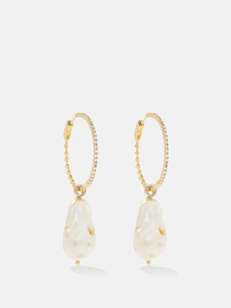 商品MATEO|Diamond, pearl & 14kt gold earrings,价格¥41177,第1张图片