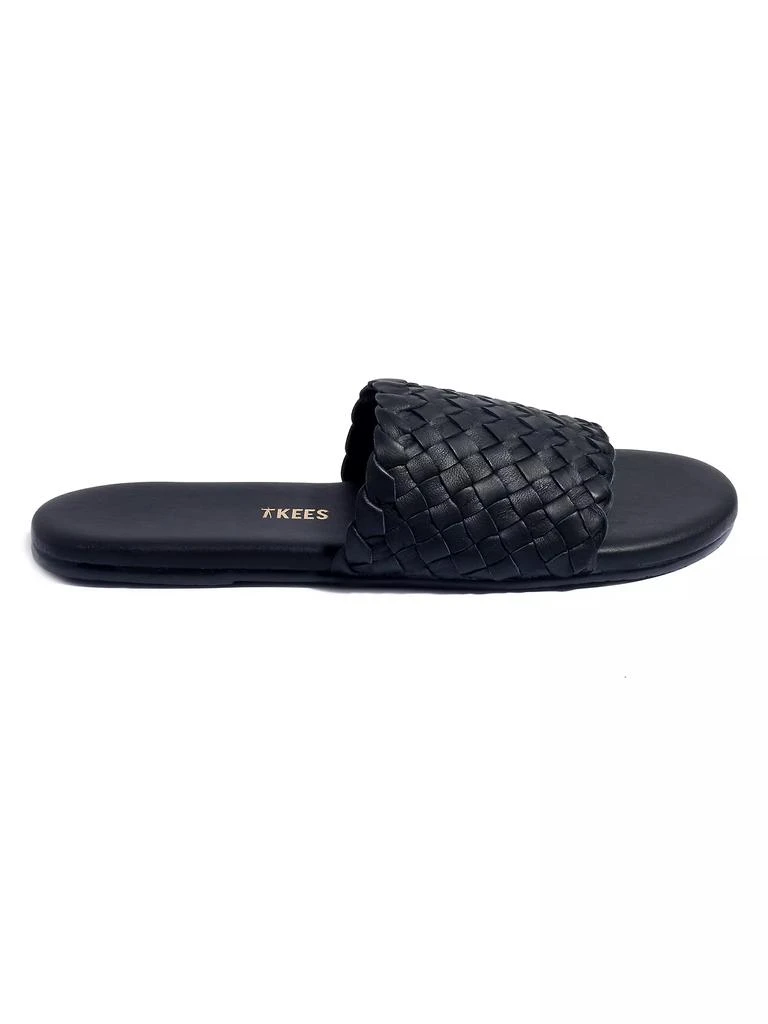 商品Tkees|Foundations Matte Woven Leather Slides,价格¥513,第1张图片