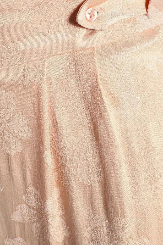 商品Maje|Pleated satin-jacquard 阔腿裤,价格¥508,第4张图片详细描述