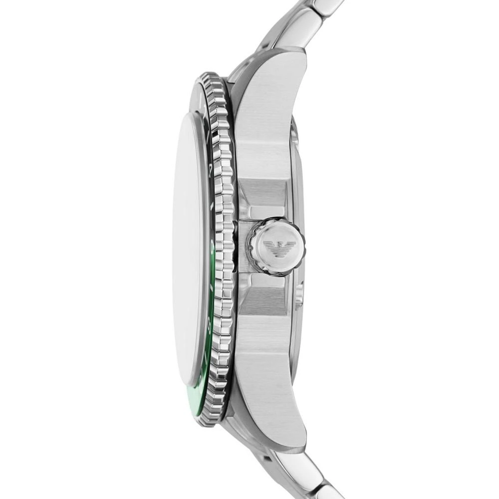 商品Emporio Armani|Men's GMT Dual Time Stainless Steel Bracelet Watch 42mm,价格¥2168,第3张图片详细描述