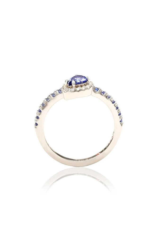 商品Suzy Levian|Pear Cut Blue Sapphire Band Ring,价格¥1342,第3张图片详细描述