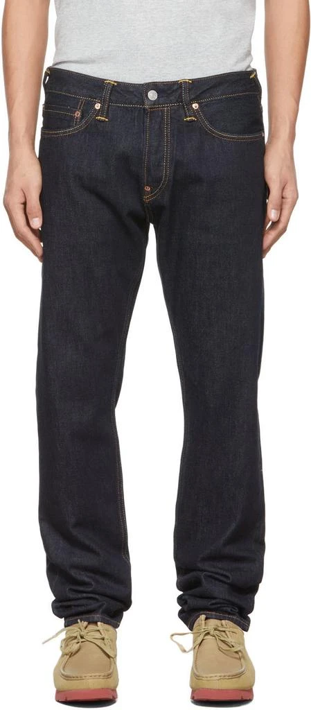 商品Evisu|Indigo Duo-Color Seagull Carrot Fit Jeans,价格¥1195,第1张图片