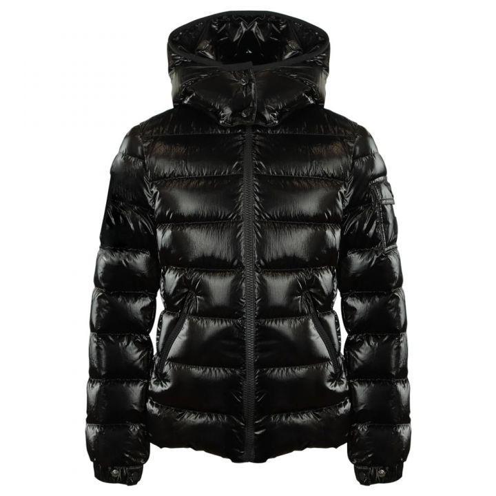 商品Moncler|Black Shiny Bady Hooded Down Jacket,价格¥5568-¥6401,第1张图片