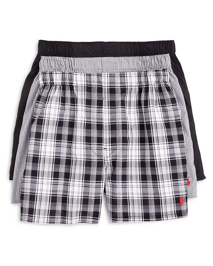 商品Ralph Lauren|Classic Fit Woven Boxers, Pack of 3,价格¥369,第1张图片