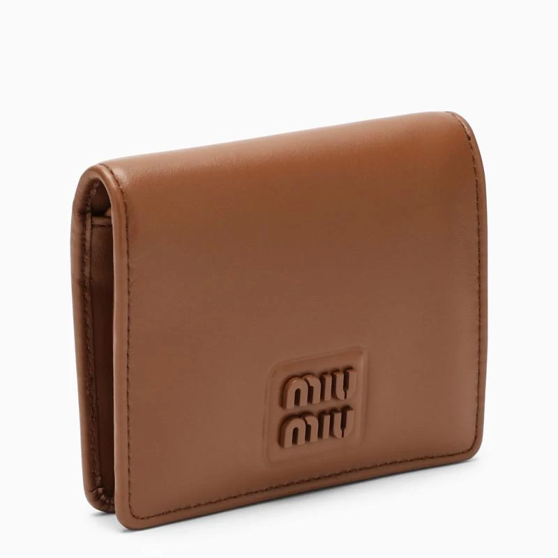 商品Miu Miu|Cognac leather wallet,价格¥3248,第1张图片