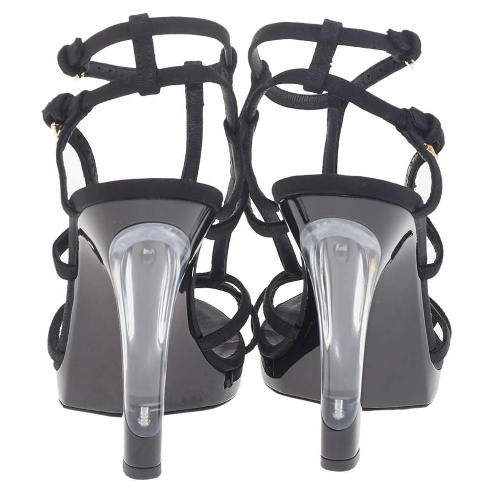 商品[二手商品] Chanel|Chanel Black Fabric Strappy Sandals Size 40,价格¥2800,第5张图片详细描述