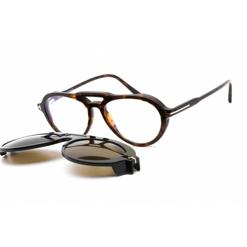 商品Tom Ford|Tom Ford Women's Eyeglasses - Dark Havana Plastic Aviator Shape Frame | FT5760-B 052,价格¥812,第1张图片