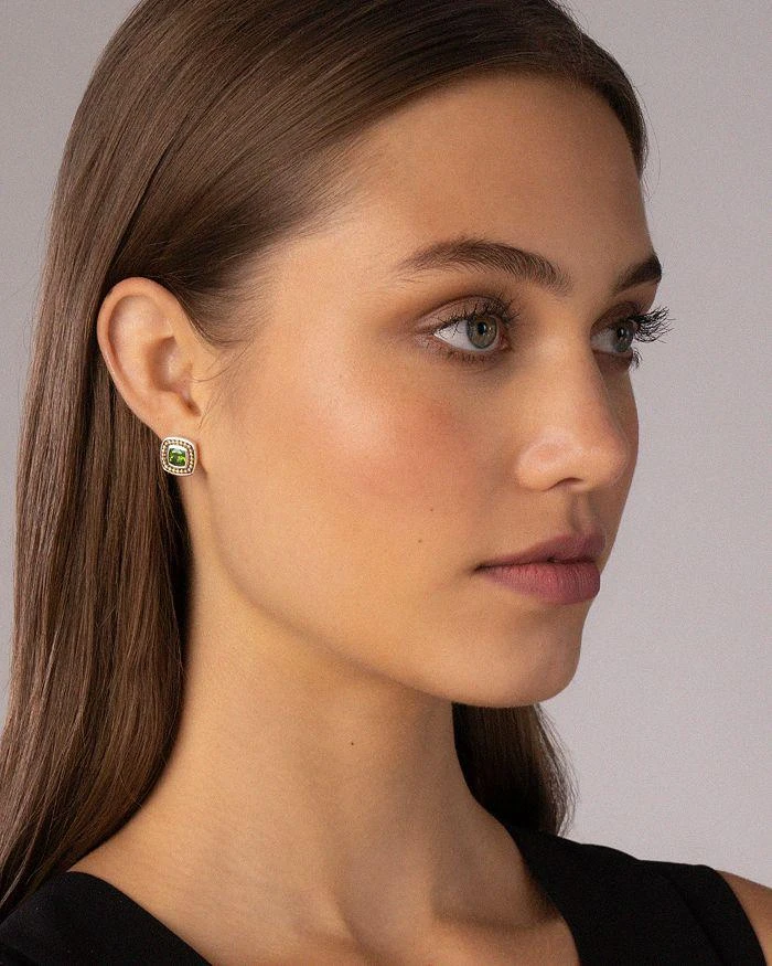 商品LAGOS|18K Yellow Gold & Sterling Silver Rittenhouse Peridot Stud Earrings,价格¥7066,第2张图片详细描述