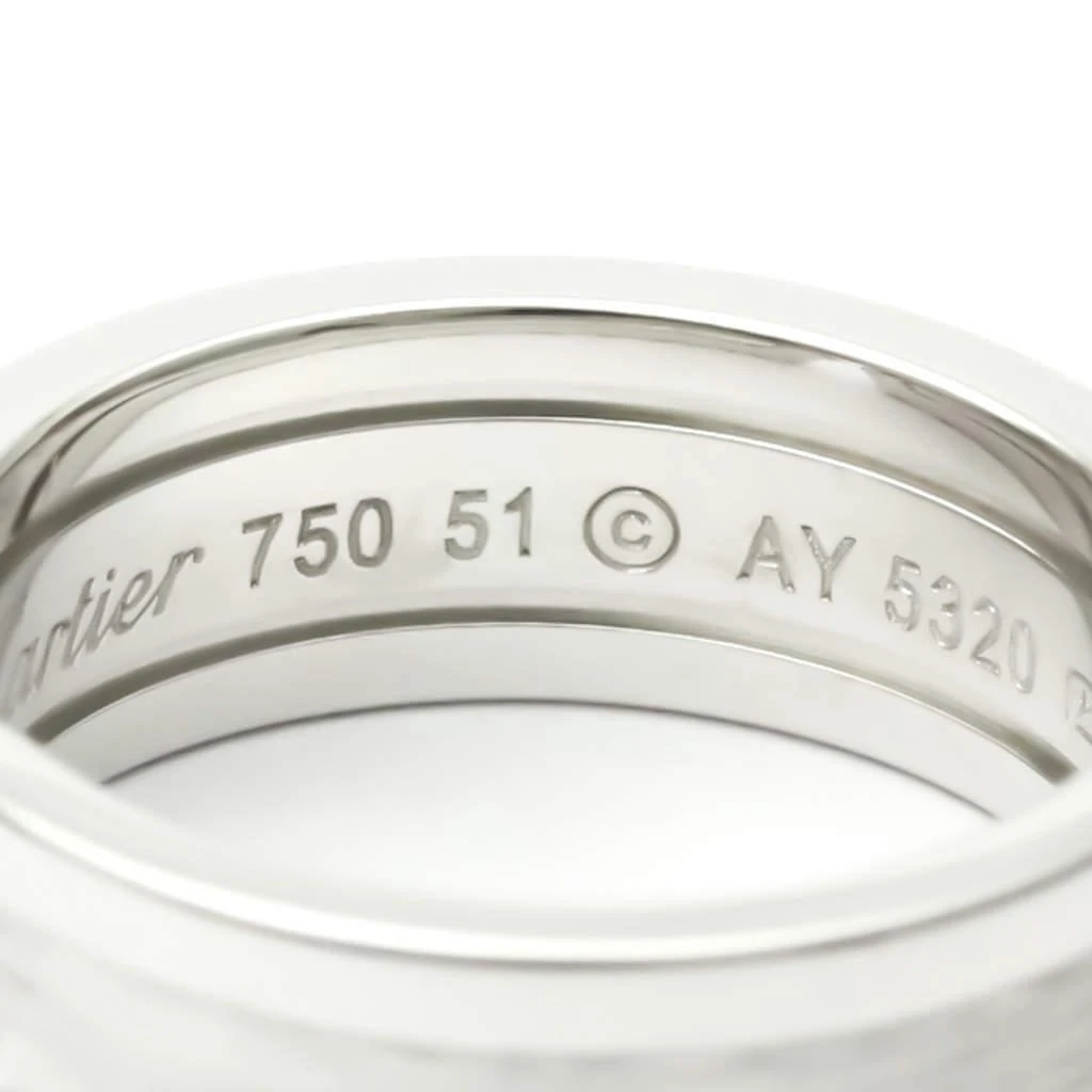 商品[二手商品] Cartier|Cartier Double C 18K White Gold Ring EU 51,价格¥4591,第5张图片详细描述