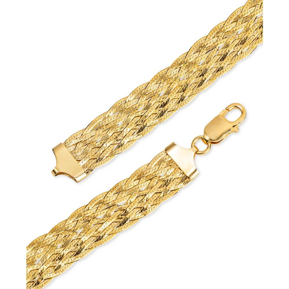 商品Giani Bernini|Braided Chain 18" Statement Necklace in 18k Gold-Plated Sterling Silver, Created for Macy's,价格¥1190,第3张图片详细描述
