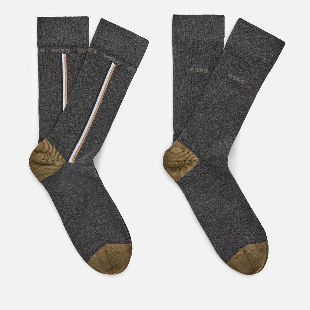 BOSS Bodywear Two-Pack Regular Cotton-Blend Socks商品第1张图片规格展示