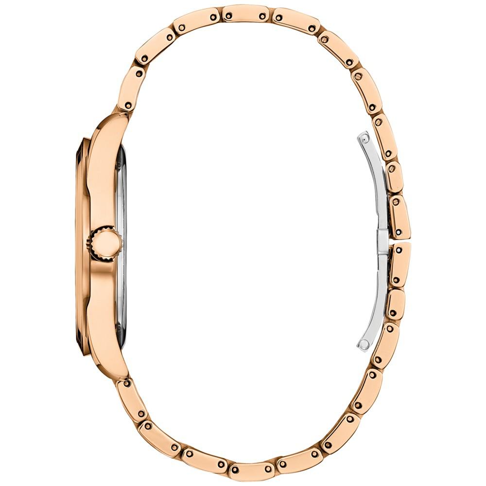 Eco-Drive Women's Arezzo Rose Gold-Tone Stainless Steel Bracelet Watch 35mm商品第2张图片规格展示