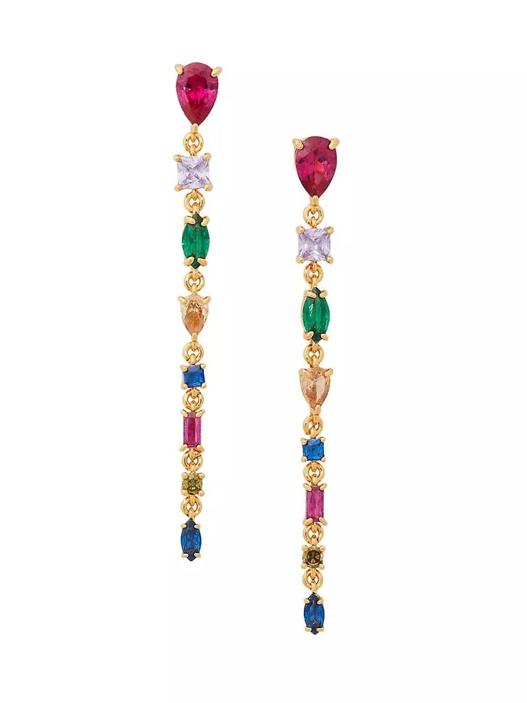 商品Kate Spade|Gold-Plated & Cubic Zirconia Linear Drop Earrings,价格¥731,第1张图片