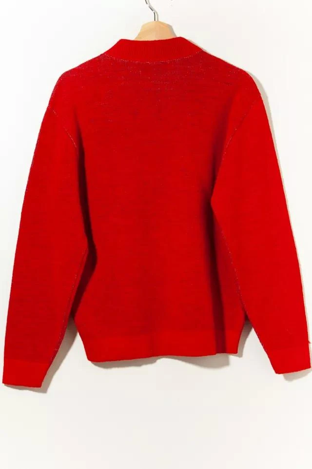 商品Urban Outfitters|Vintage 1960s Capitol Records  Distressed  Made in Los Angeles Red Wool Sweater,价格¥1739,第2张图片详细描述