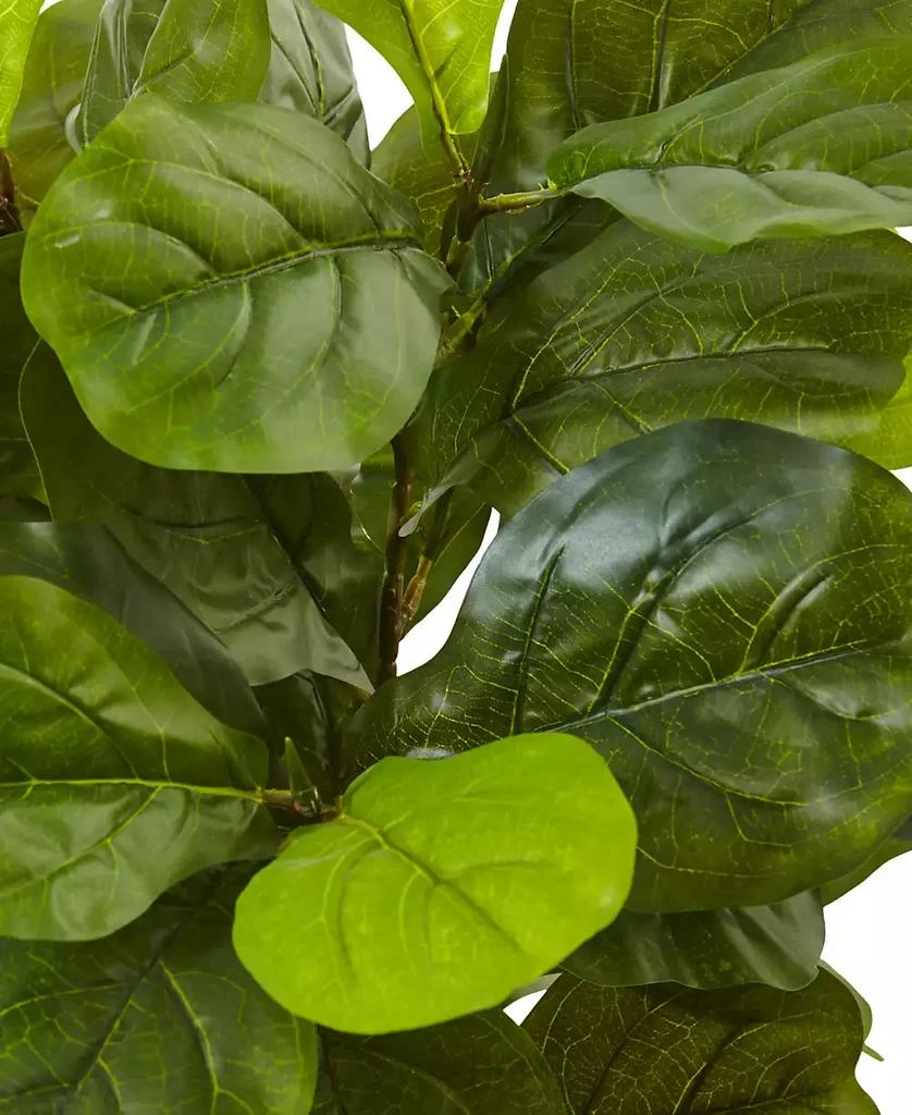 商品NEARLY NATURAL|4.5' Fiddle Leaf Fig Real Touch Tree in White Planter,价格¥1099,第2张图片详细描述