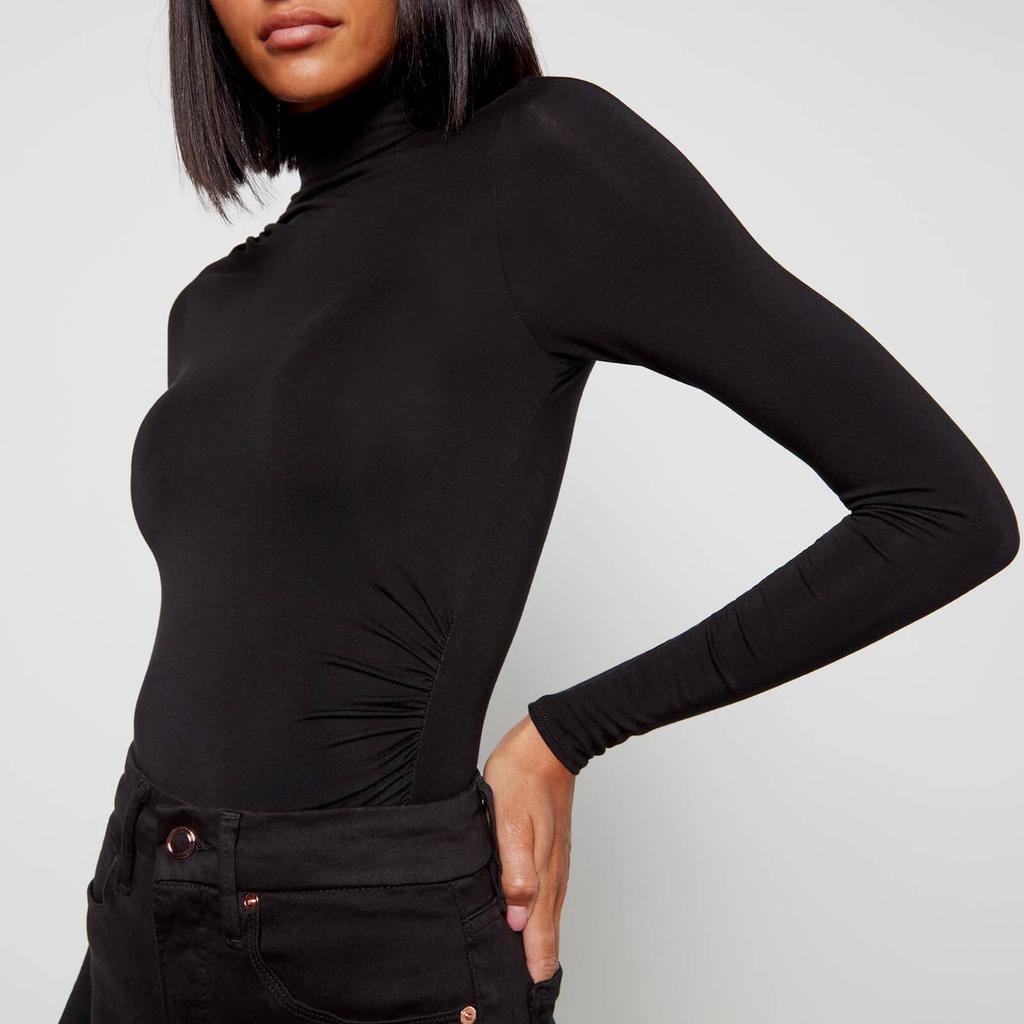 商品Good American|Good American Women's The Coverup Turtleneck Body Top - Black001,价格¥953,第6张图片详细描述