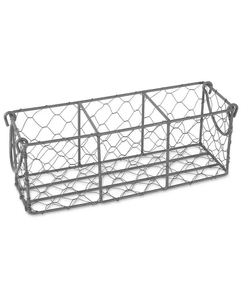 商品Design Imports|Vintage-like Chicken Wire Flatware Caddy with Clear Jars,价格¥249,第3张图片详细描述