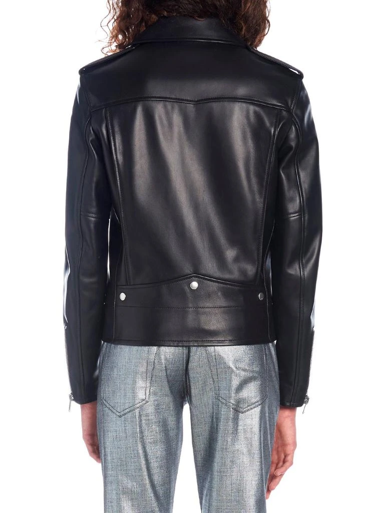 商品Yves Saint Laurent|Saint l au rent men's black leather jacket,价格¥24029,第5张图片详细描述