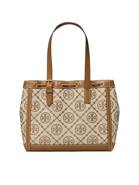 商品Tory Burch|Small T Monogram Jacquard Drawstring Tote,价格¥3716,第4张图片详细描述