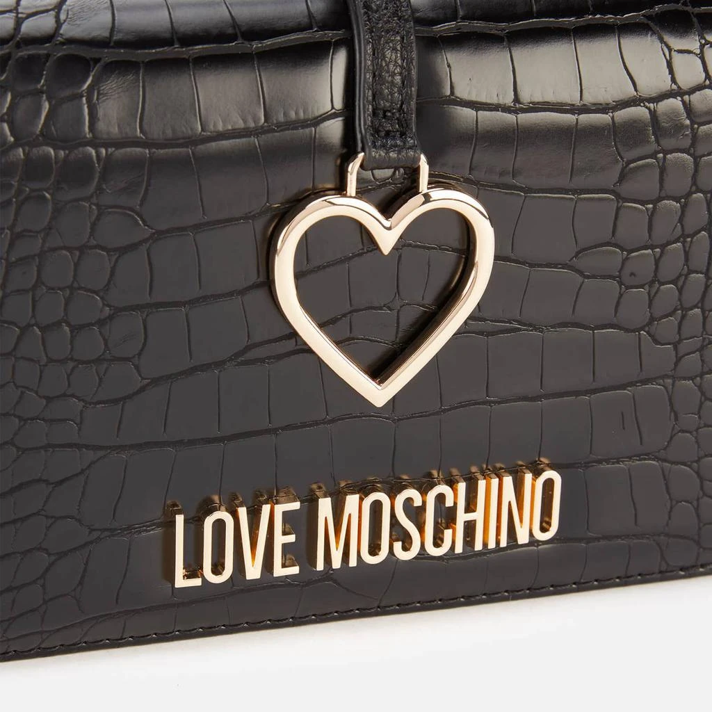 商品Moschino|Love Moschino Women's Heart Pendant Shoulder Bag - Black,价格¥773,第3张图片详细描述