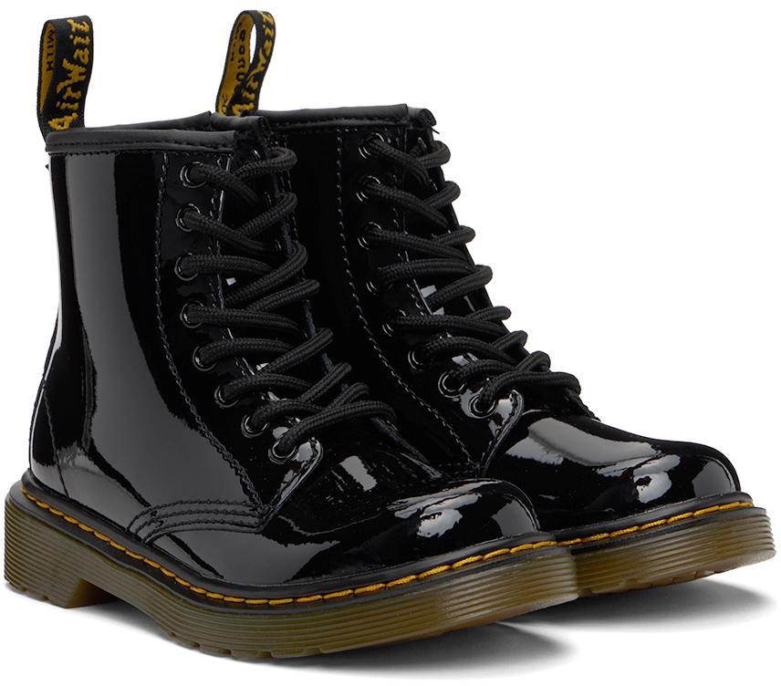 商品Dr. Martens|Kids Black Patent 1460 Big Kids Boots,价格¥587,第6张图片详细描述