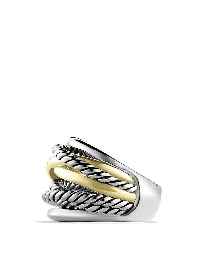 商品David Yurman|Crossover Wide Ring with 14K Gold,价格¥7374,第2张图片详细描述