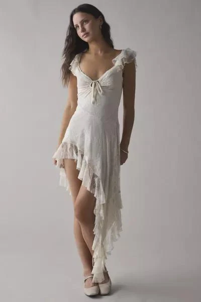 商品Urban Outfitters|UO Hyacinth Lace Spliced Midi Dress,价格¥746,第5张图片详细描述