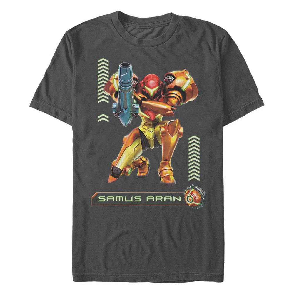 Nintendo Men's Metroid Samus Aran Short Sleeve T-Shirt商品第1张图片规格展示