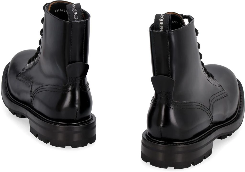 商品Alexander McQueen|ALEXANDER MCQUEEN WANDER LEATHER COMBAT BOOTS,价格¥4160,第4张图片详细描述