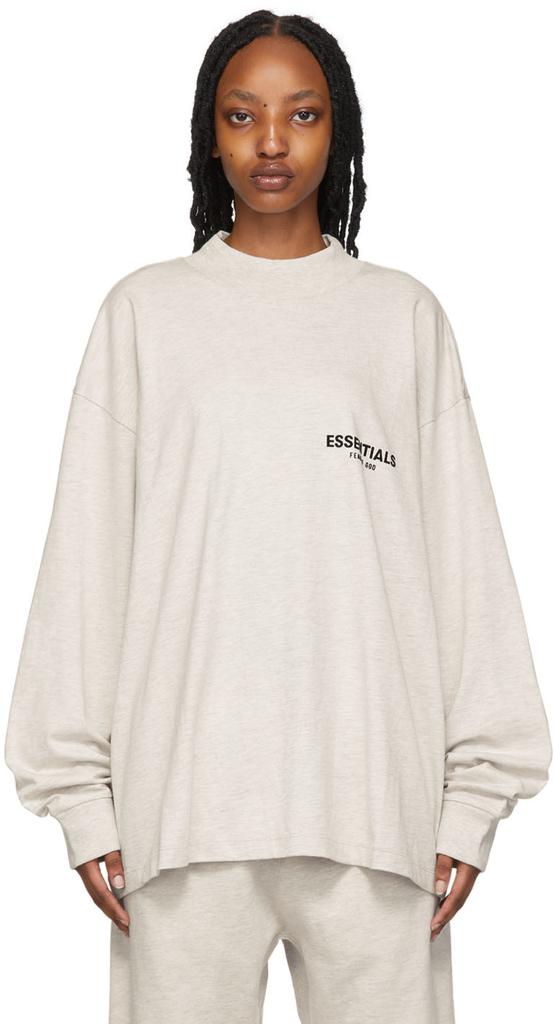 Essentials | Off-White Cotton Long Sleeve T-Shirt 318.70元 商品图片