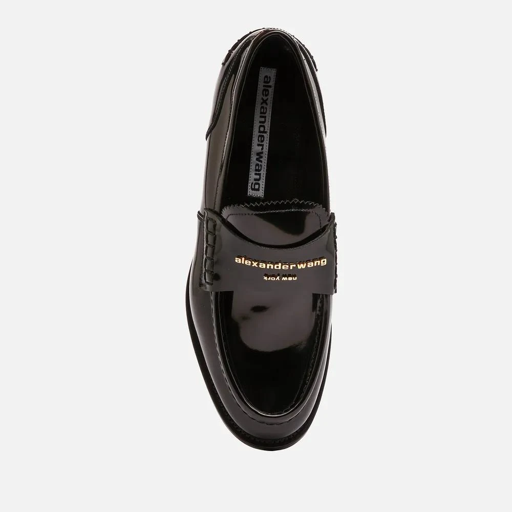 商品Alexander Wang|Alexander Wang Women's Carter Logo Letters Leather Loafers,价格¥3282,第3张图片详细描述